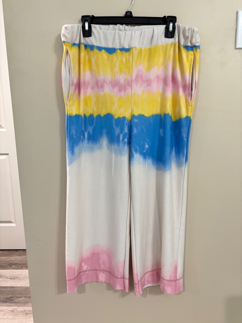 SALE Ava James Tie-Dye Lounge Pants - White, Yellow, Blue & Pink